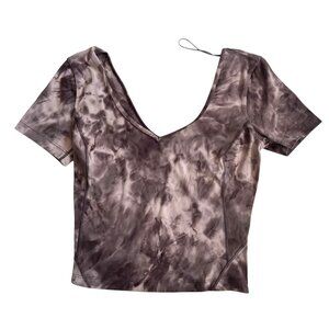 Lululemon Align t-shirt short sleeve fitted top size 2 tie dye